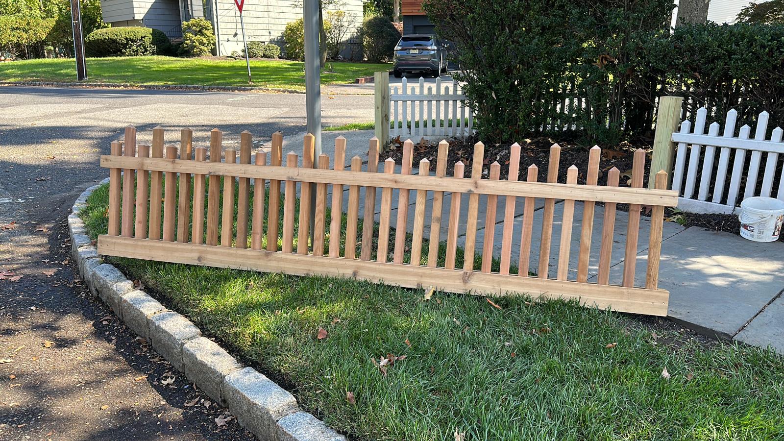 Completed fence installation by the Three Brothers Fence Co. crew