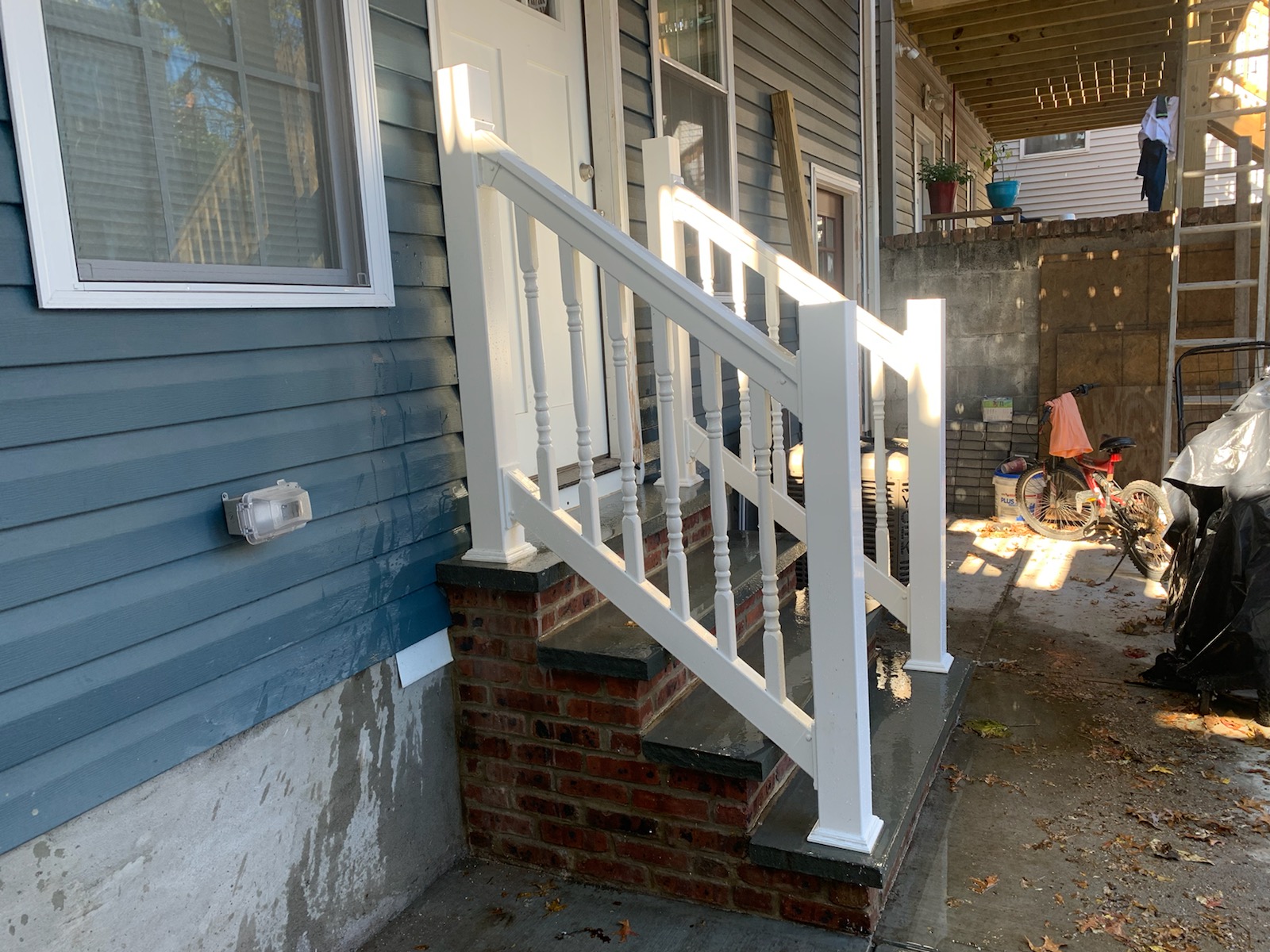 Completed fence installation by the Three Brothers Fence Co. crew