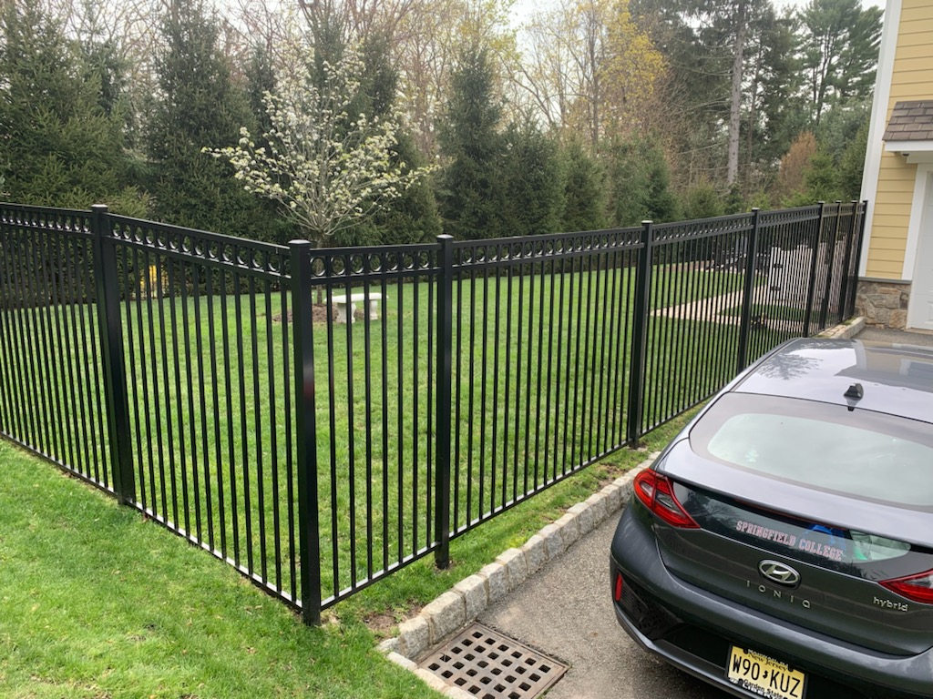 Completed fence installation by the Three Brothers Fence Co. crew