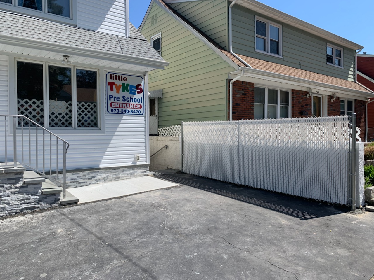 Completed fence installation by the Three Brothers Fence Co. crew