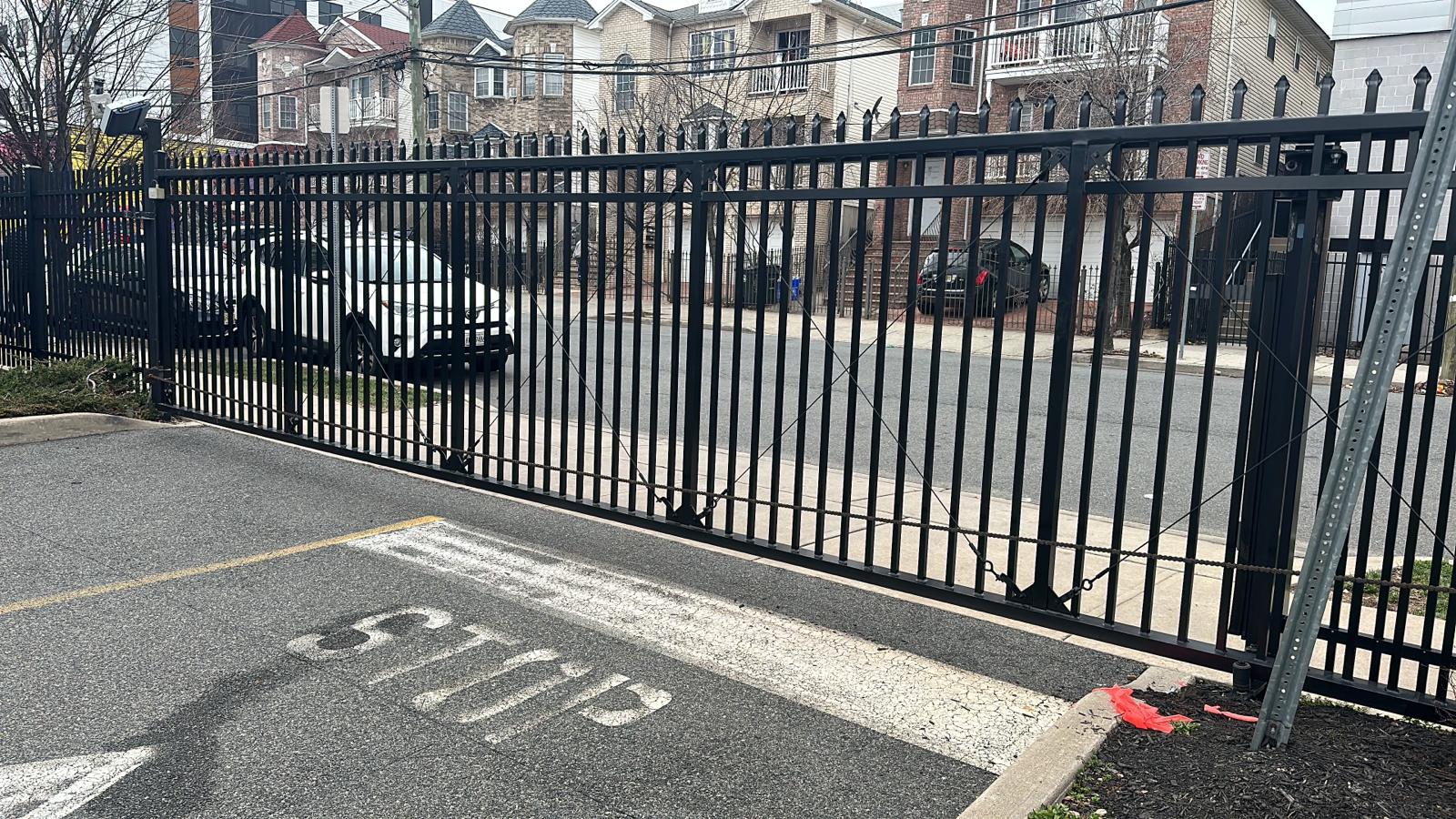 Completed fence installation by the Three Brothers Fence Co. crew