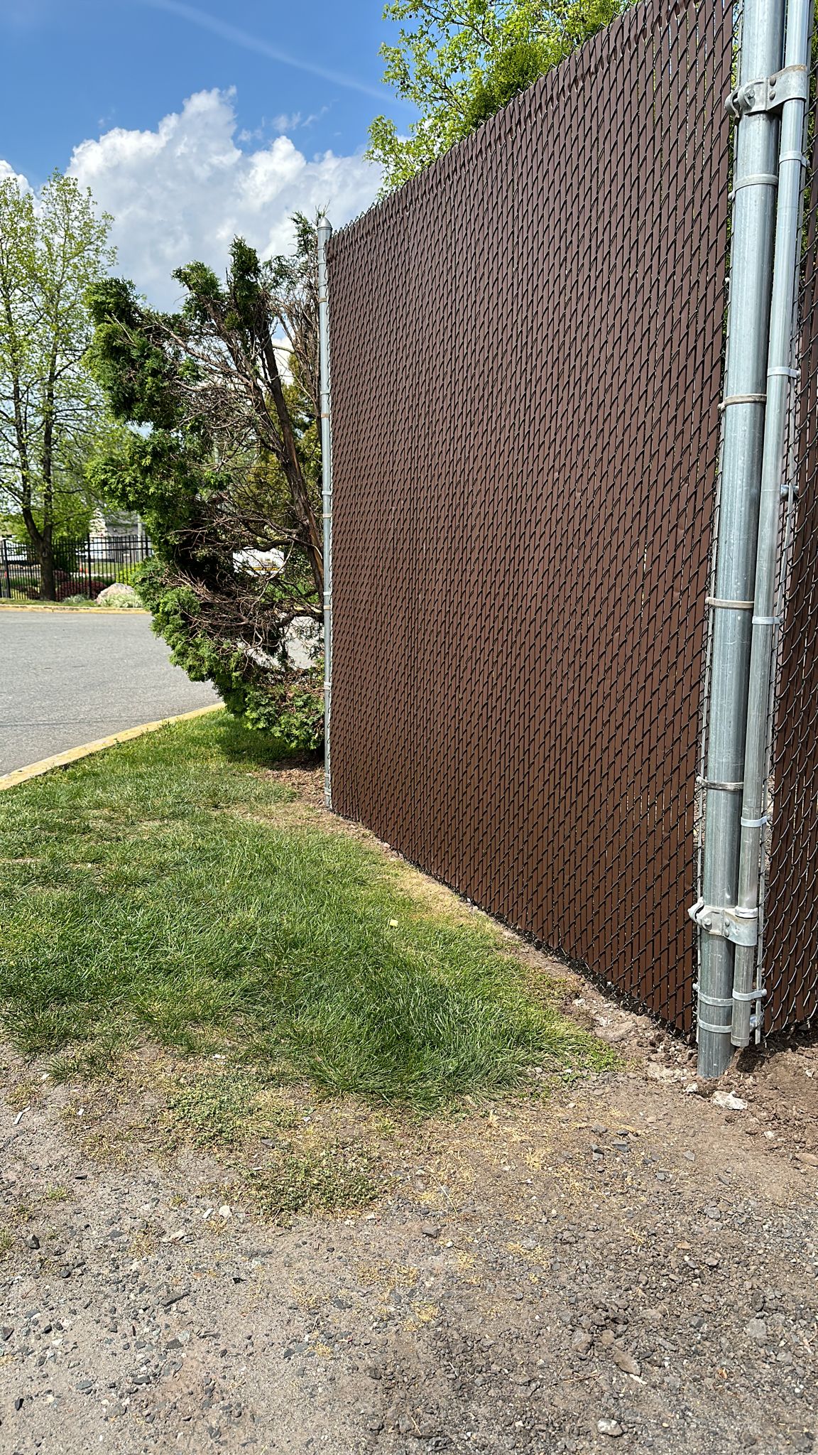 Completed fence installation by the Three Brothers Fence Co. crew