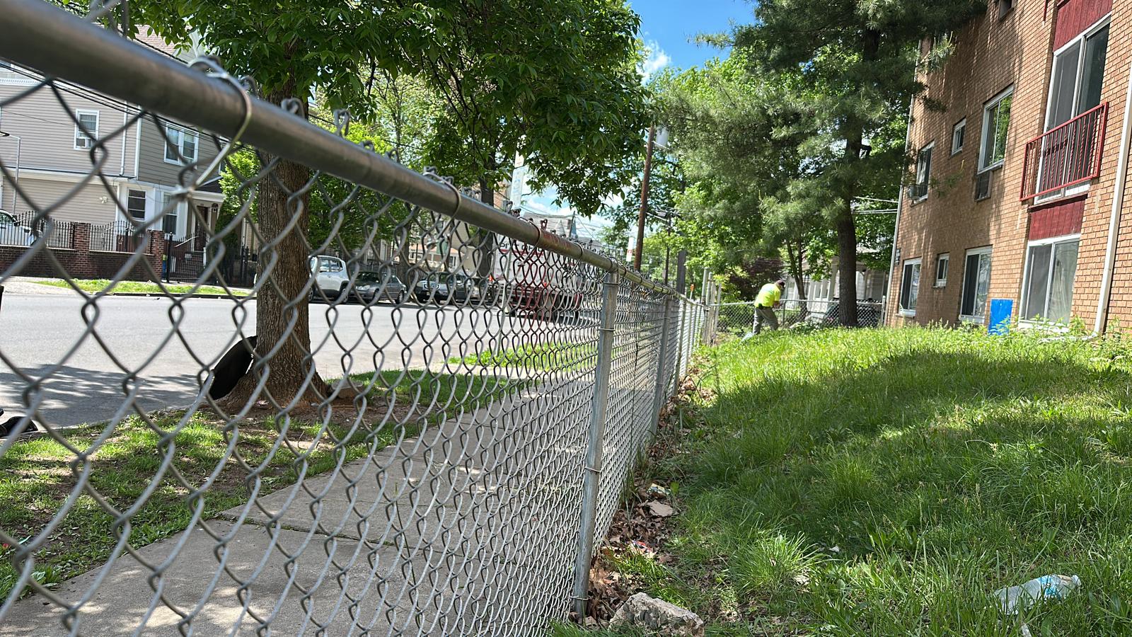 Completed fence installation by the Three Brothers Fence Co. crew