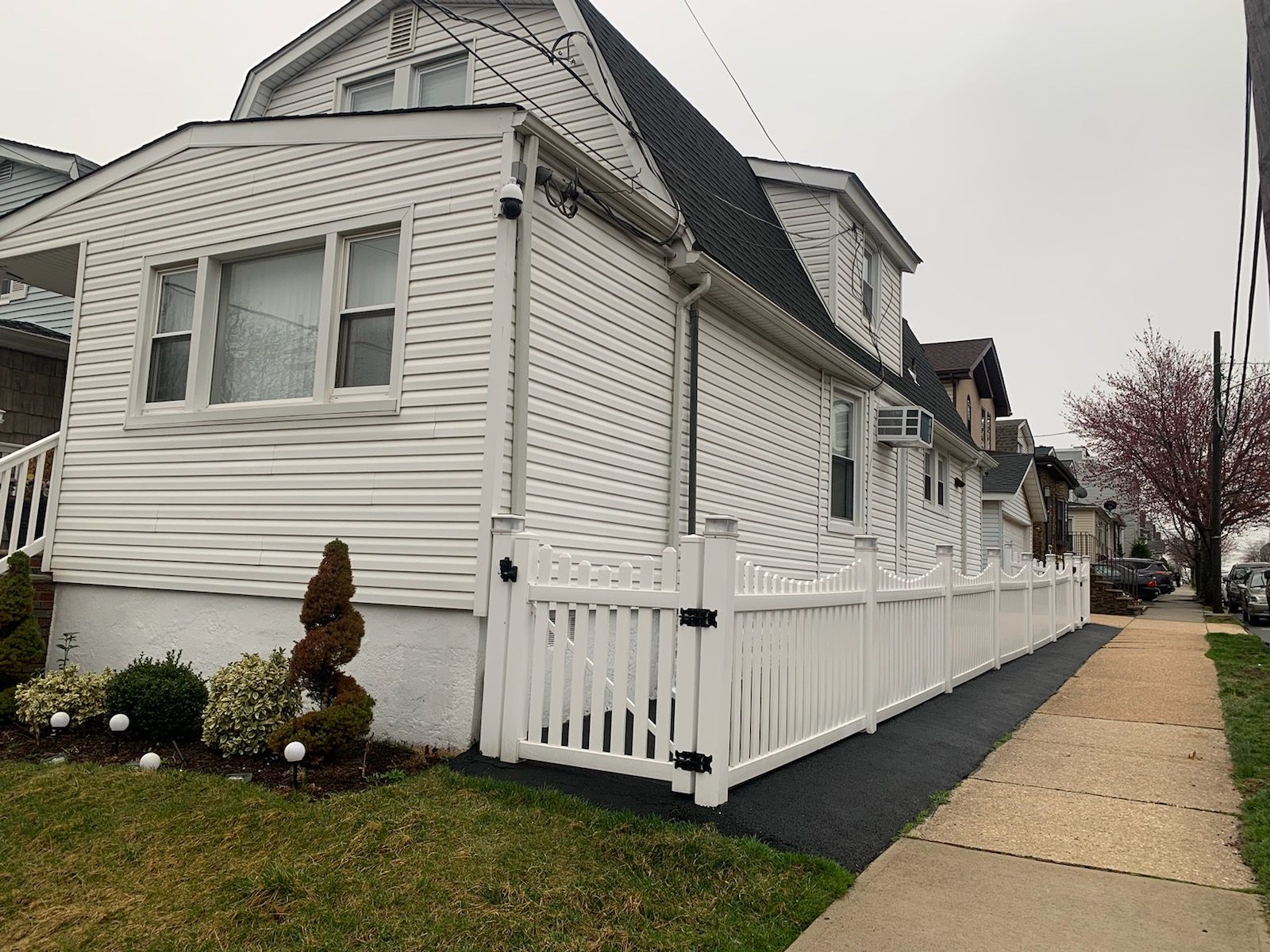 Completed fence installation by the Three Brothers Fence Co. crew