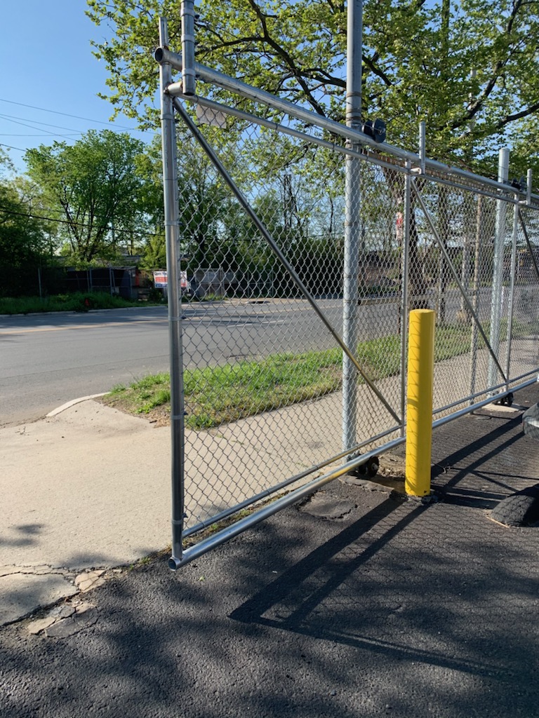 Completed fence installation by the Three Brothers Fence Co. crew