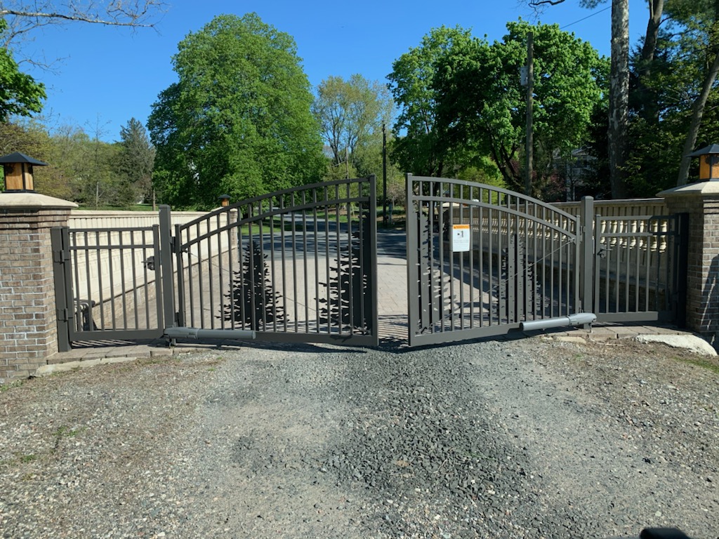 Completed fence installation by the Three Brothers Fence Co. crew