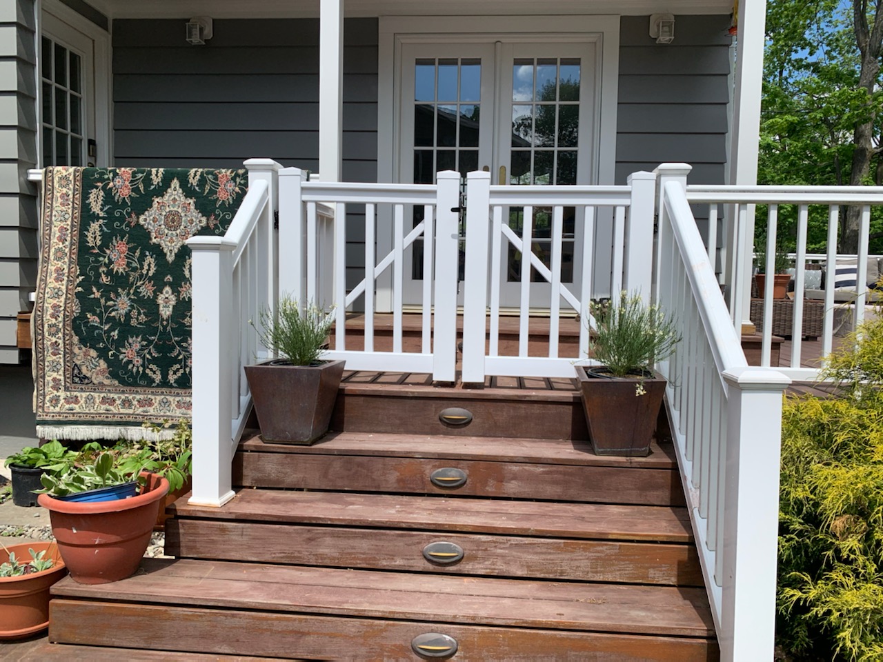 Completed fence installation by the Three Brothers Fence Co. crew