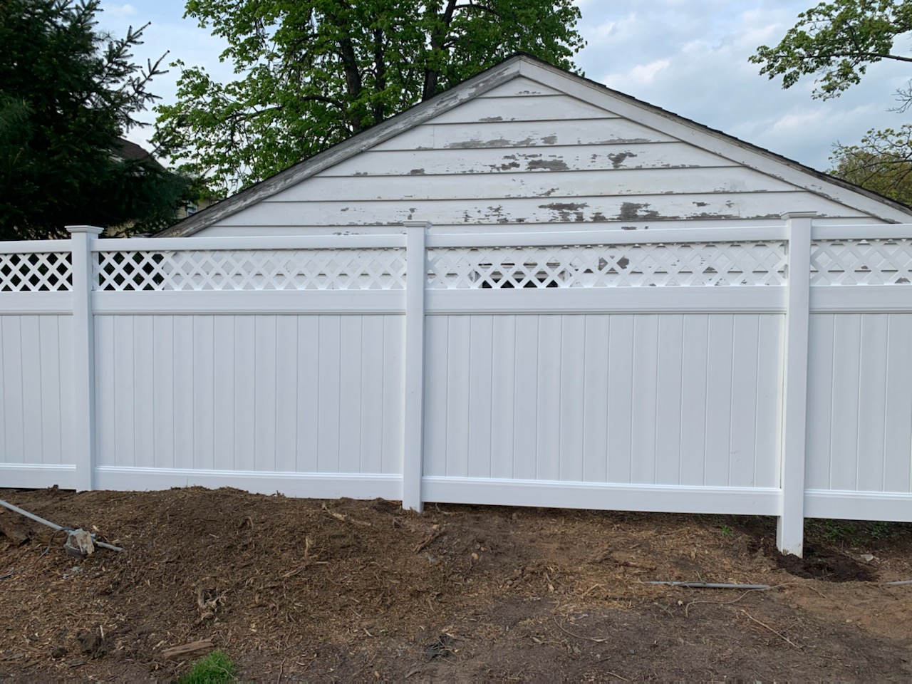 Completed fence installation by the Three Brothers Fence Co. crew
