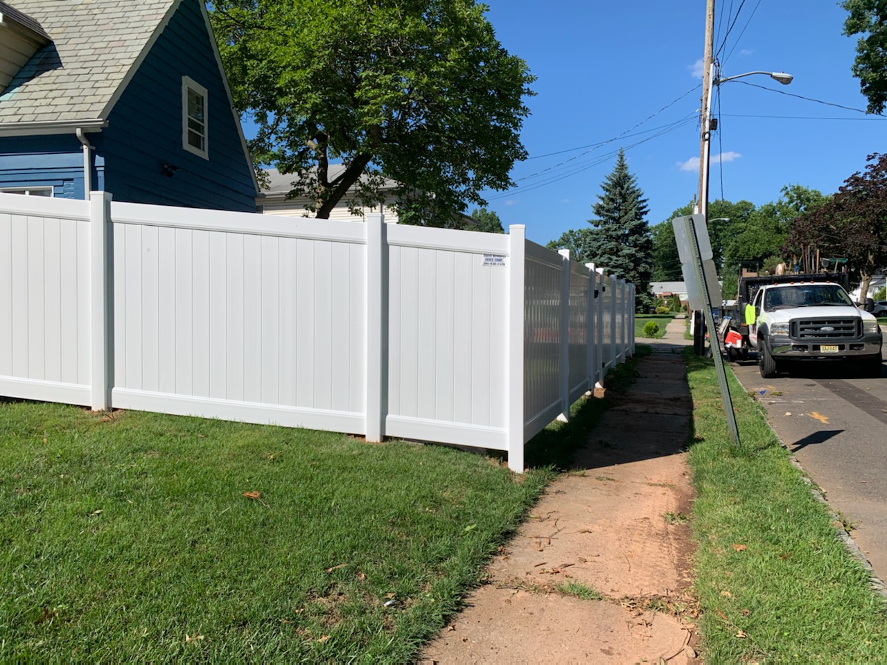 Completed fence installation by the Three Brothers Fence Co. crew