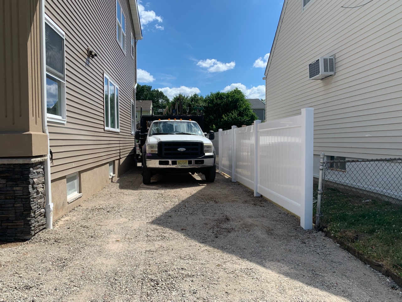 Completed fence installation by the Three Brothers Fence Co. crew